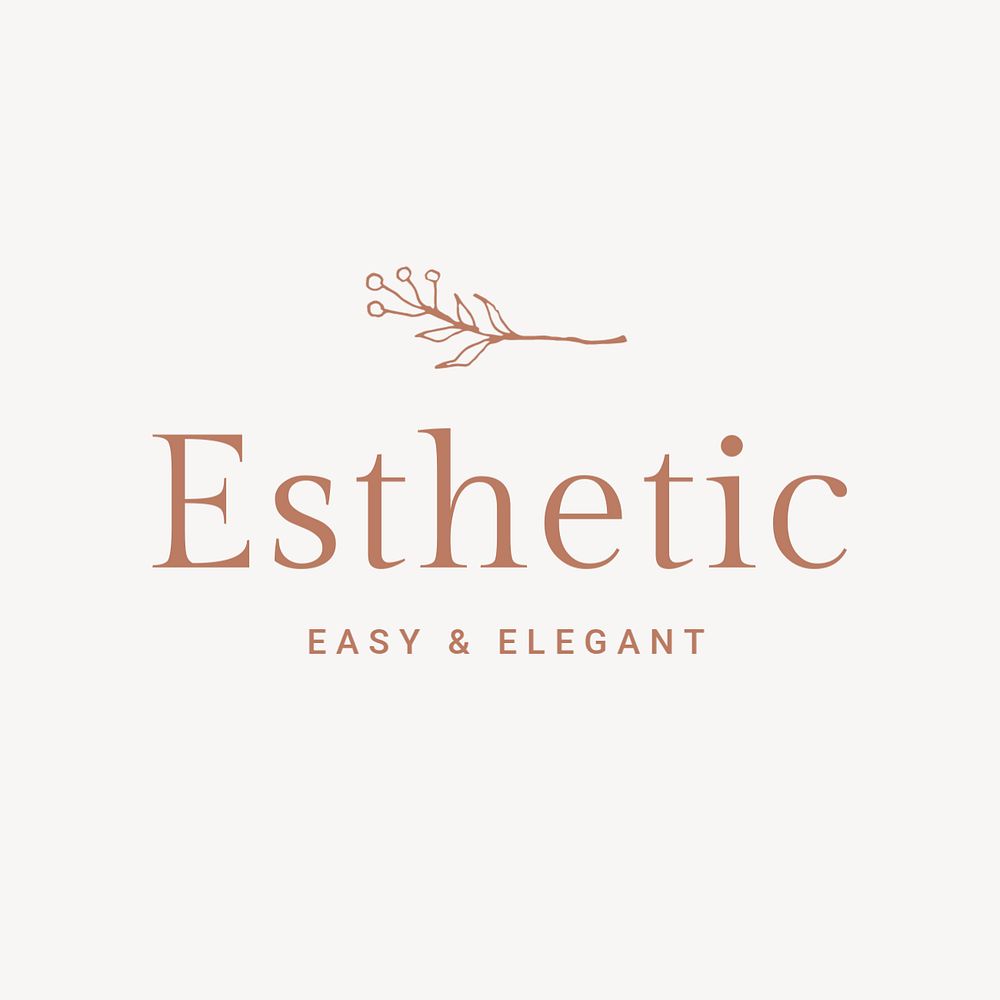 Esthetic aesthetic business logo template