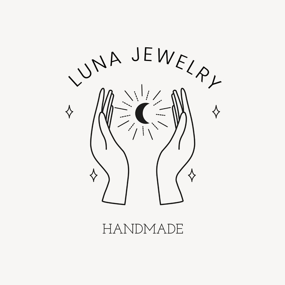 Celestial hands business logo template