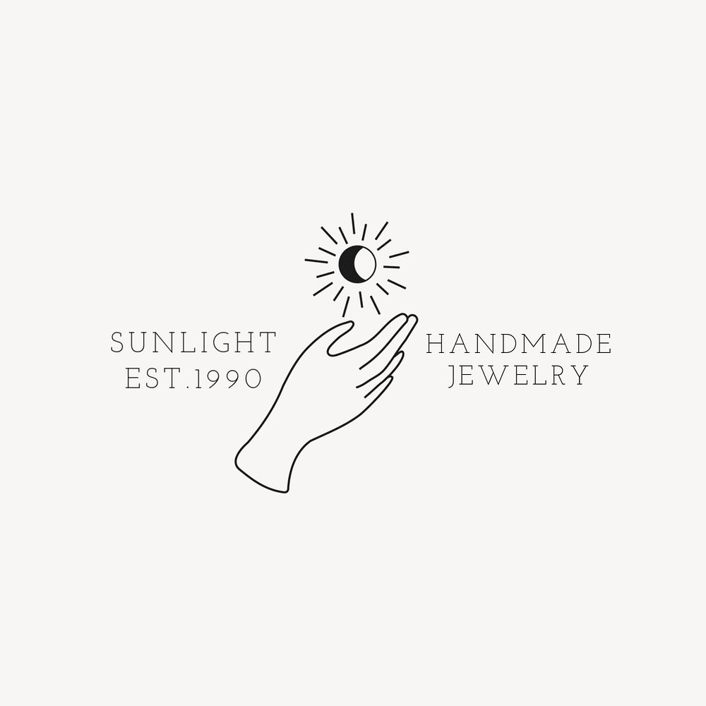 Celestial hands business logo template