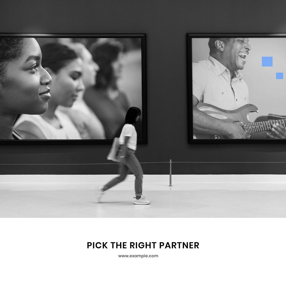 Life insurance Instagram post template, editable design