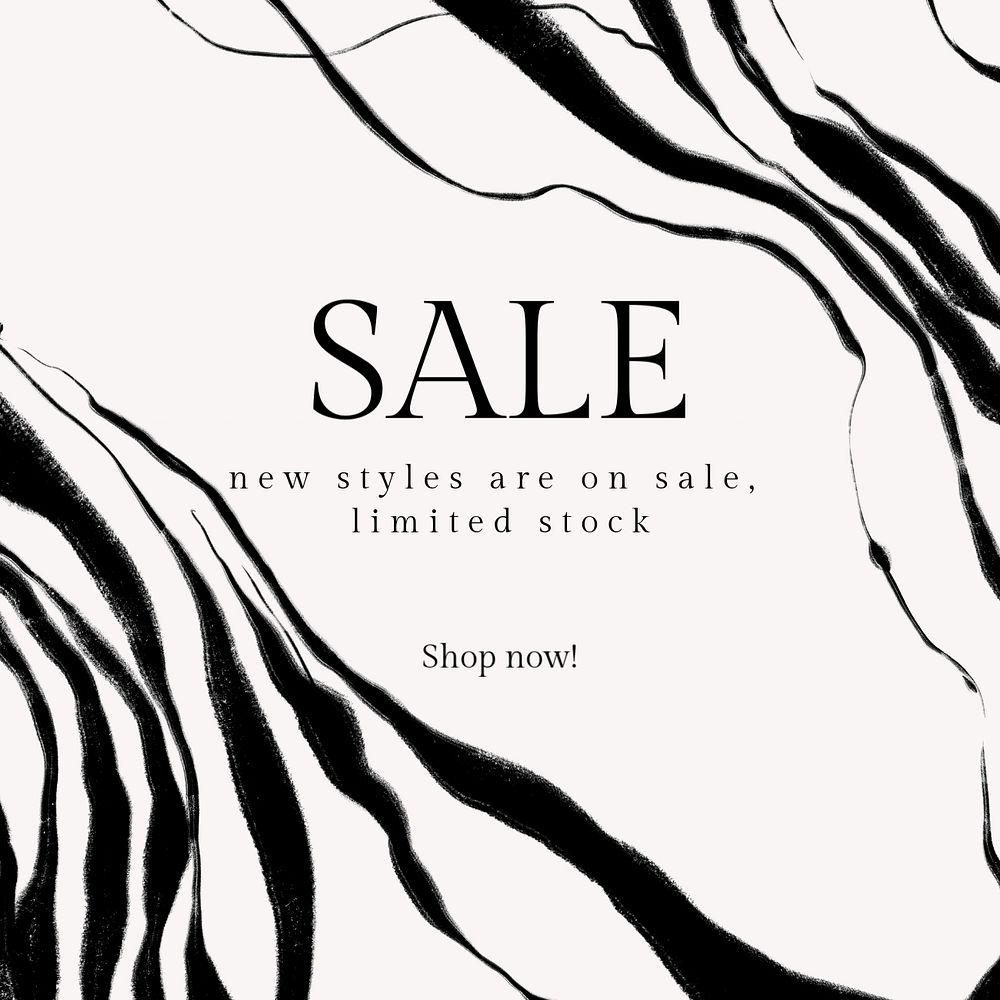 Sale aesthetic Instagram post template