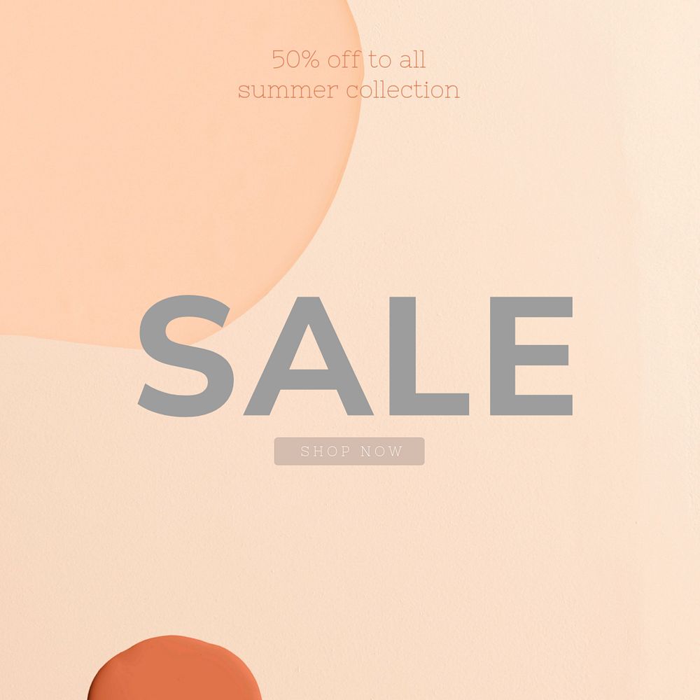 Sale Instagram post template, feminine editable design