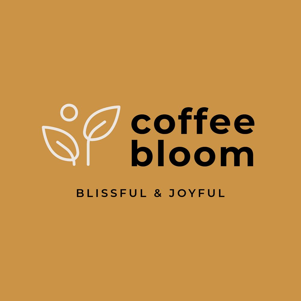 Coffee shop logo, editable business branding design