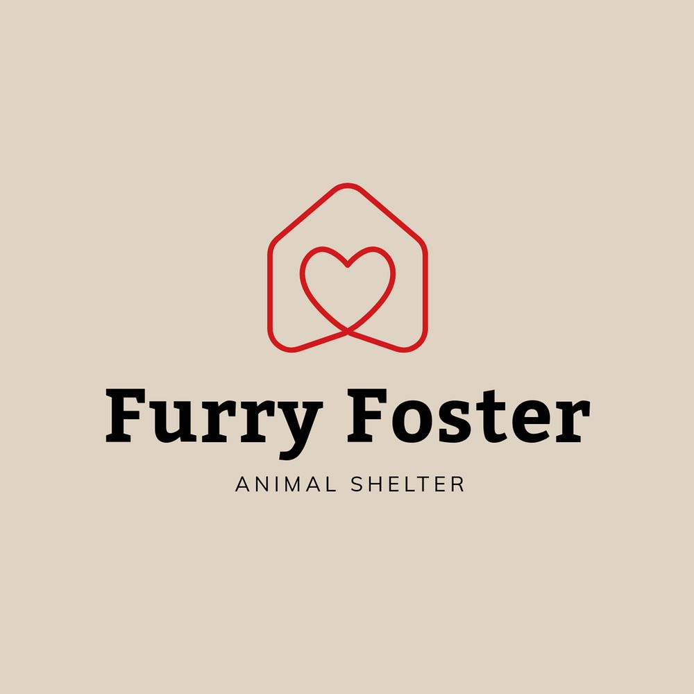 Animal shelter logo, editable design