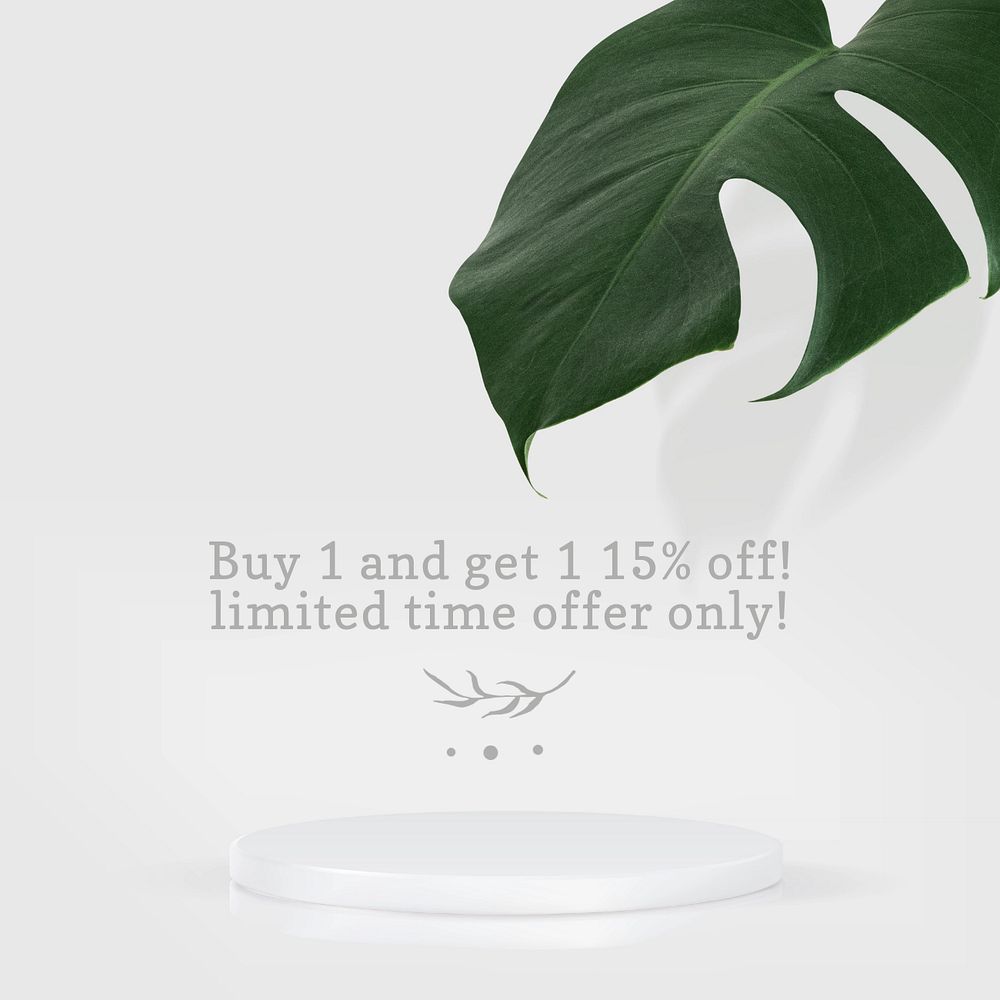 Limited promotion Instagram post template, aesthetic 3D product backdrop