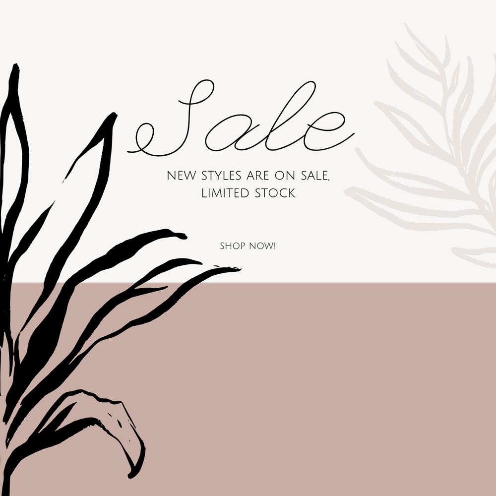 Sale aesthetic Instagram post template