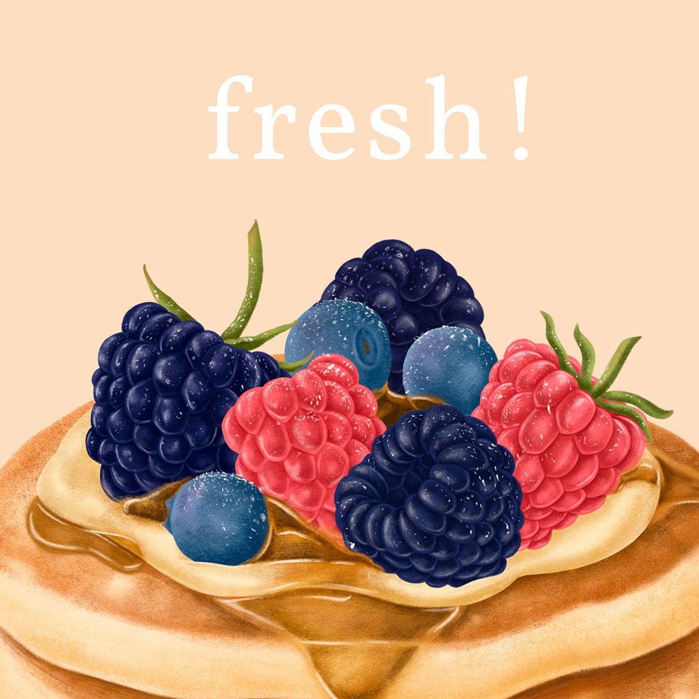 Homemade bakery instagram post template, realistic illustration, editable text