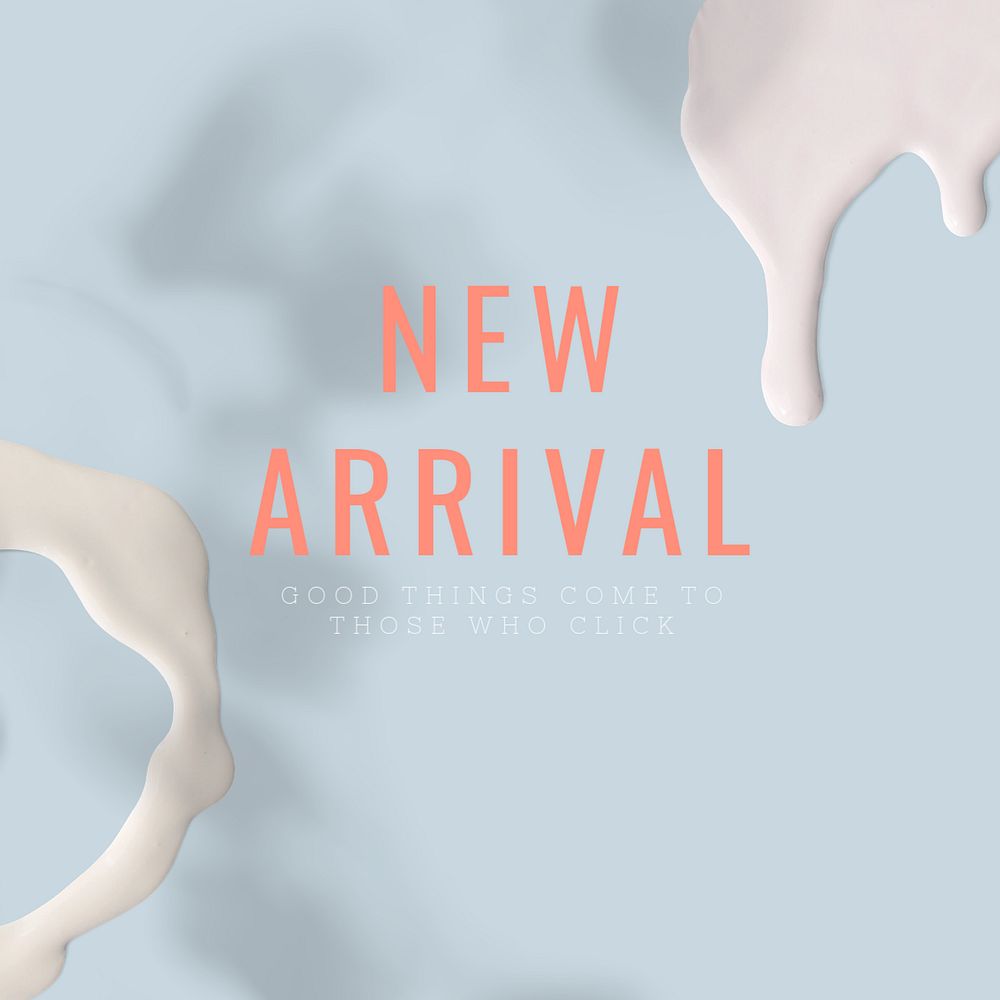 New arrival Facebook post template, memphis editable design