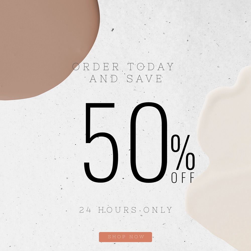 Sale Instagram post template, feminine editable design