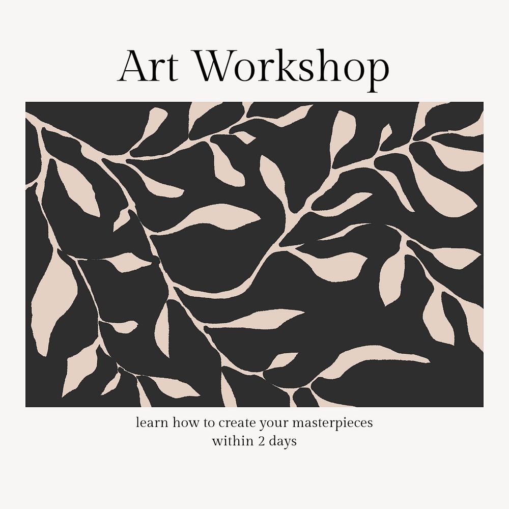 Art workshop Instagram post template