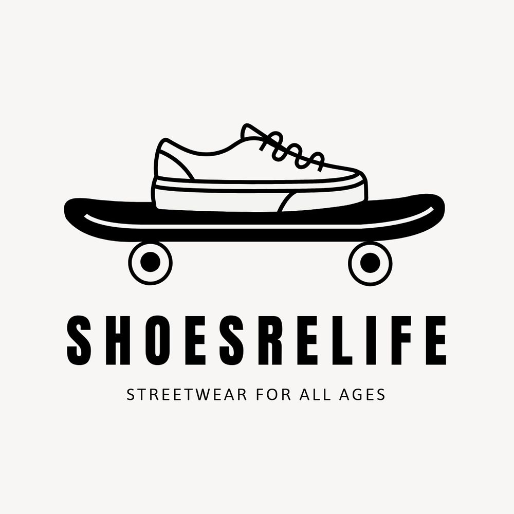 Shoes shop fashion logo template, editable branding design