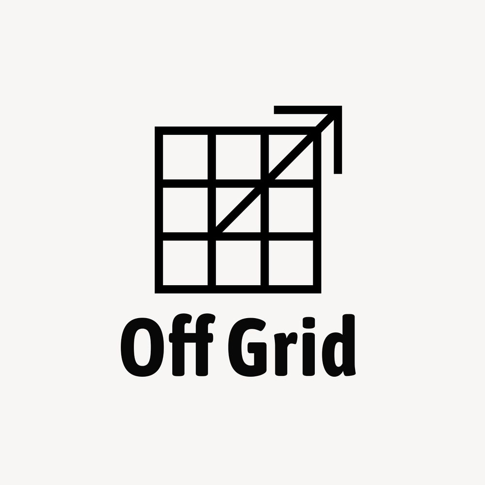 Off grid logo template, fashion business