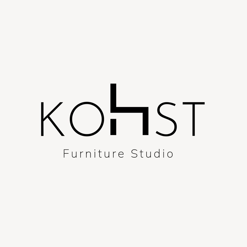 Furniture shop editable logo template, creative design