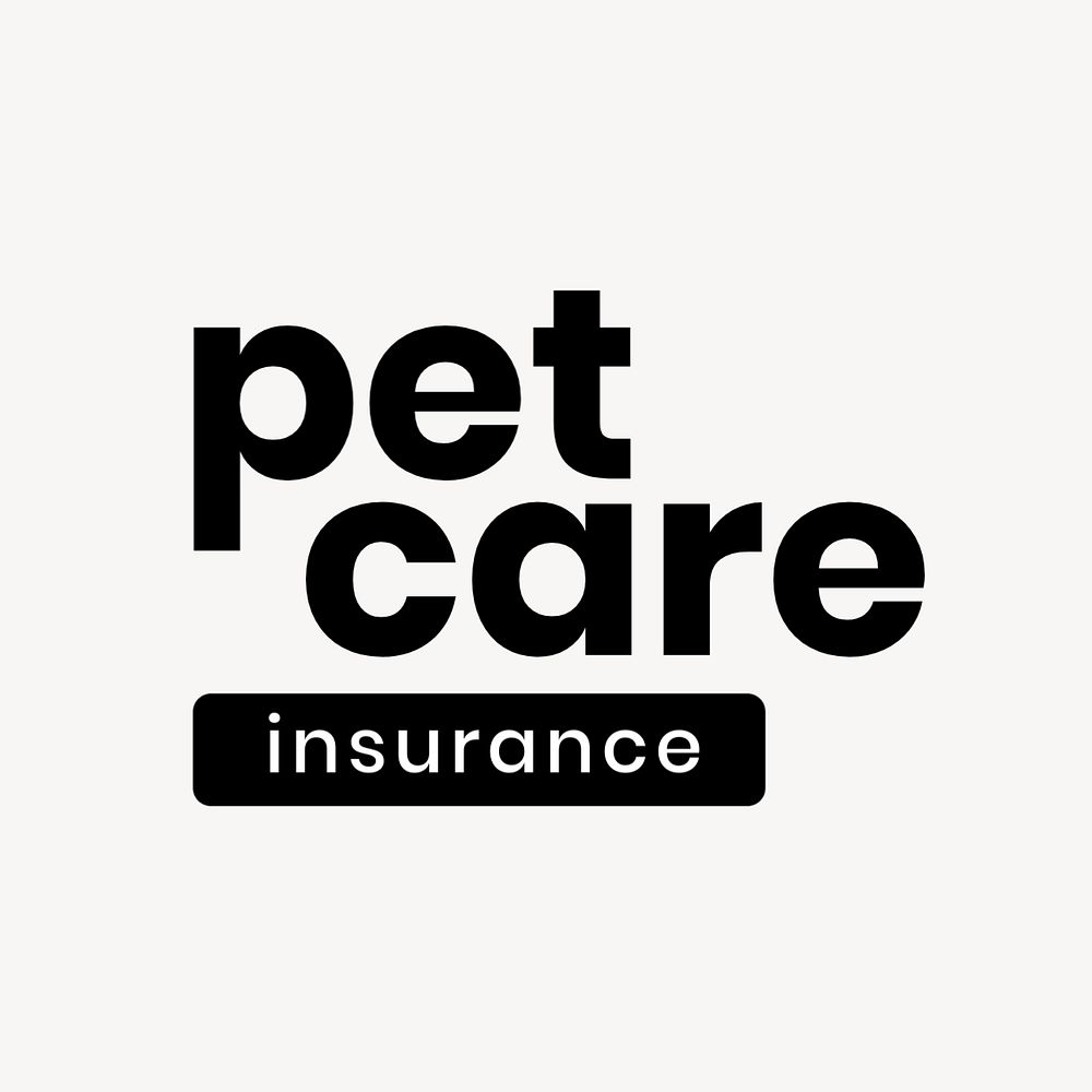 Pet insurance logo template, editable design