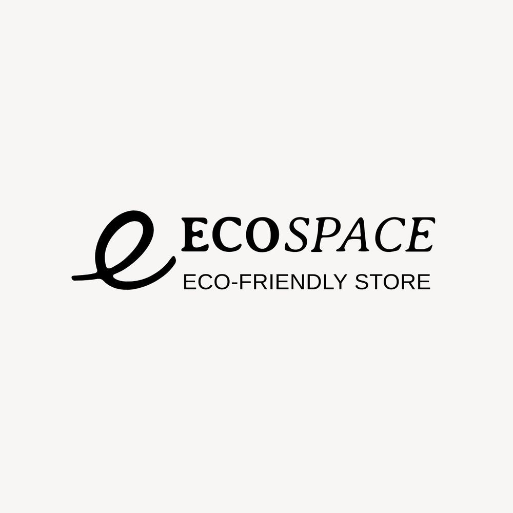 Eco-friendly business logo template, editable design