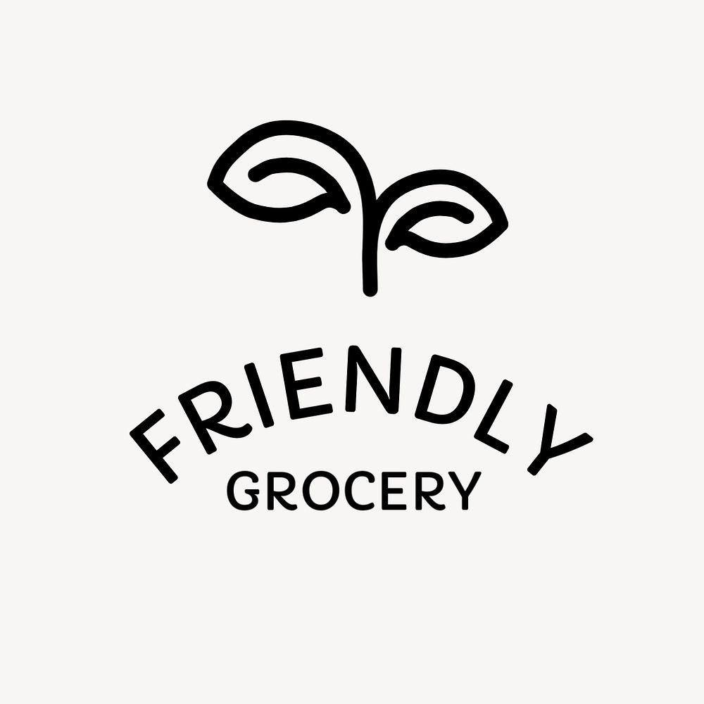 Natural product business logo template, editable design