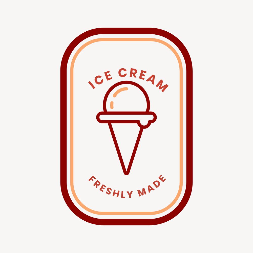 Ice cream logo business template, editable design