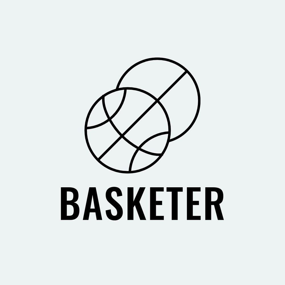 Basketball logo template, sports club business, editable design