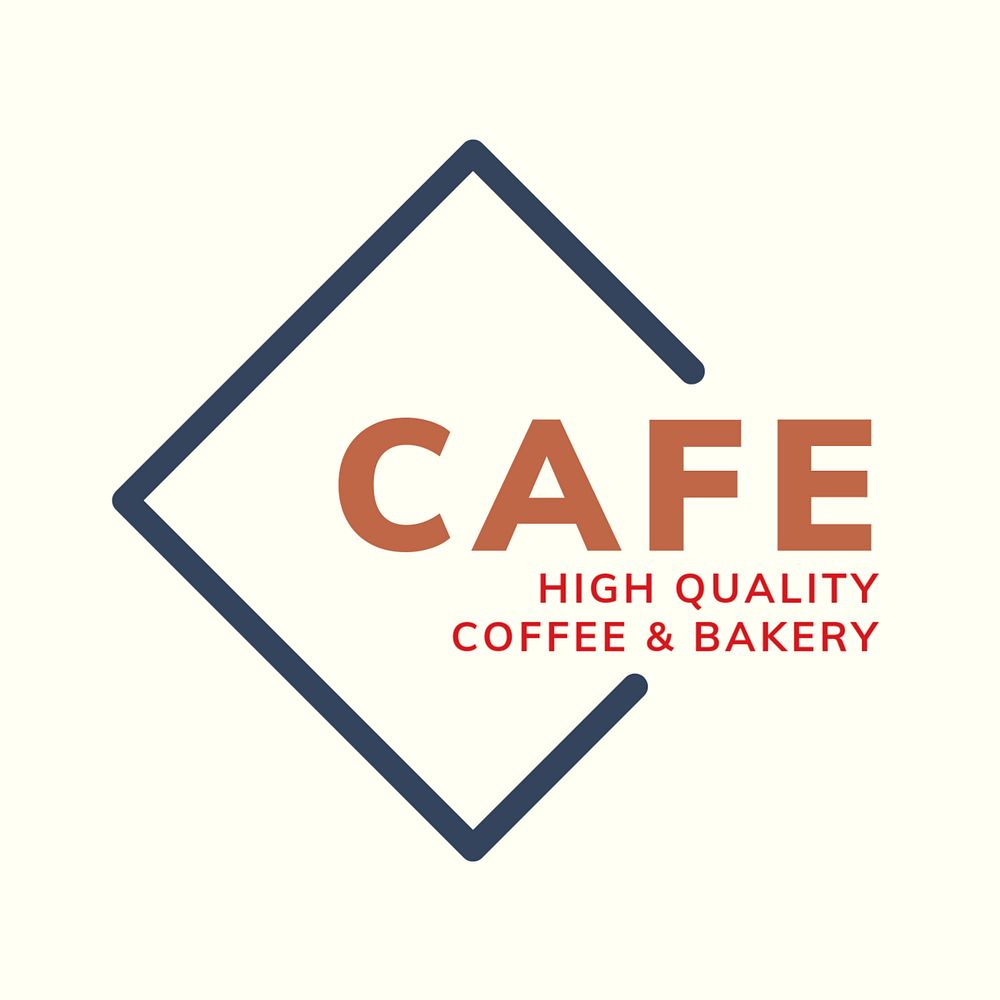 Cafe logo business template, editable design