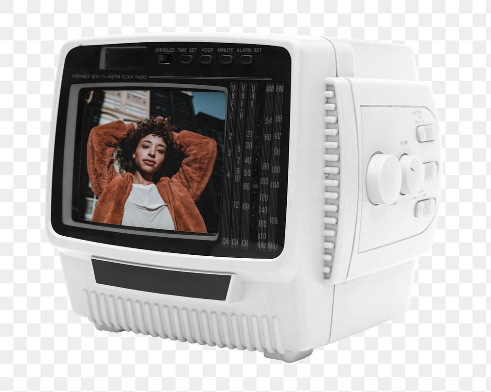 Retro TV screen mockup, digital device