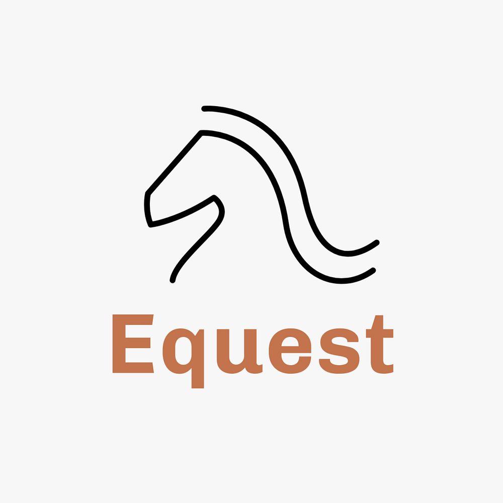 Equestrian club logo template, horse riding business, editable design