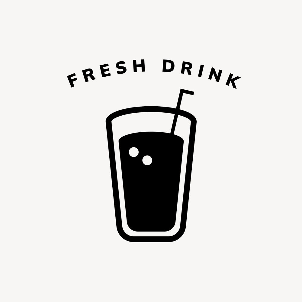 Fresh drink logo business template, editable design