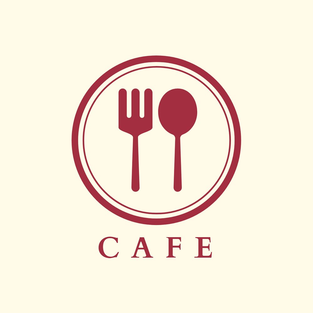 Cafe logo business template, editable design