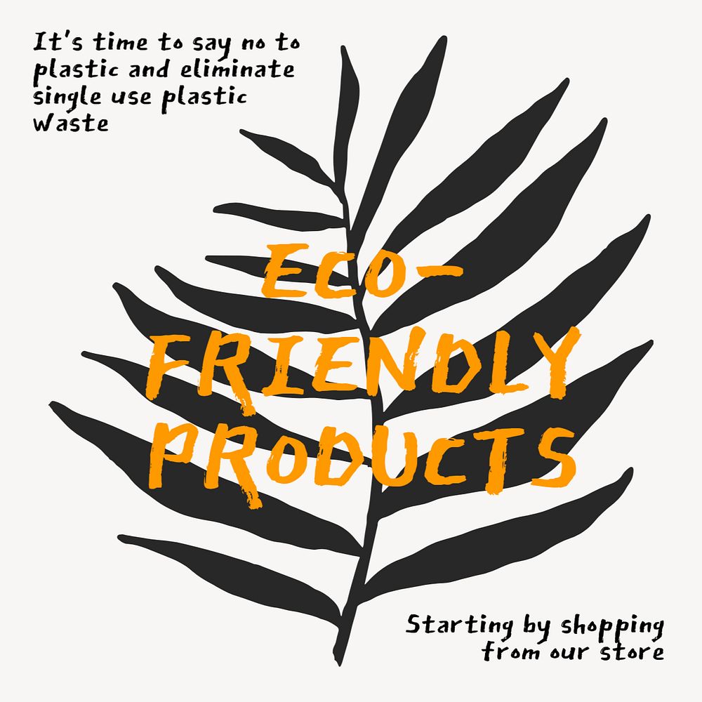 Eco-friendly product Instagram post template