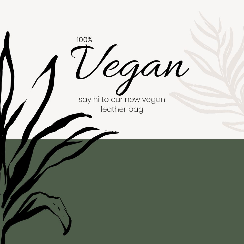 Vegan shop Instagram post template