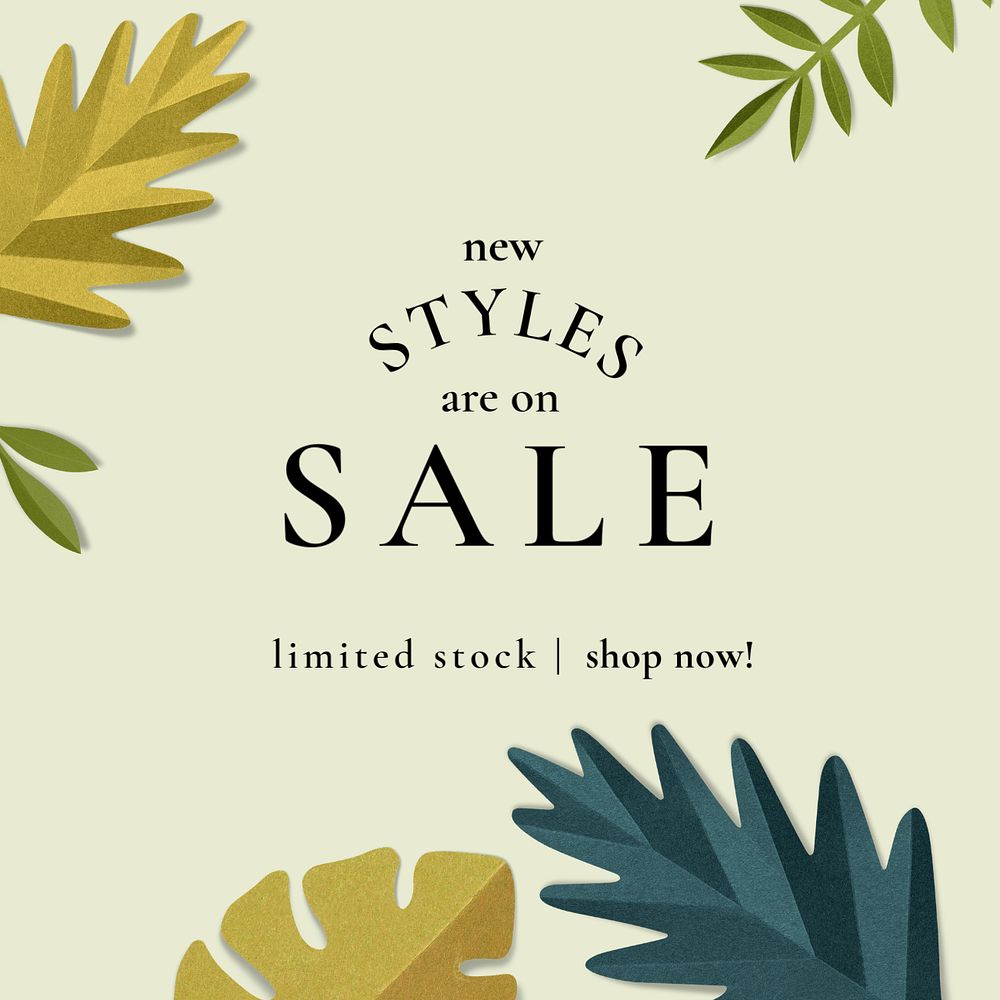 Online shopping Facebook post template, spring editable design