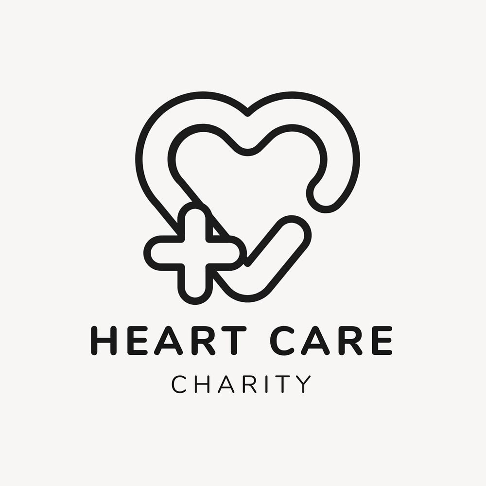 Charity logo template, volunteer, editable design