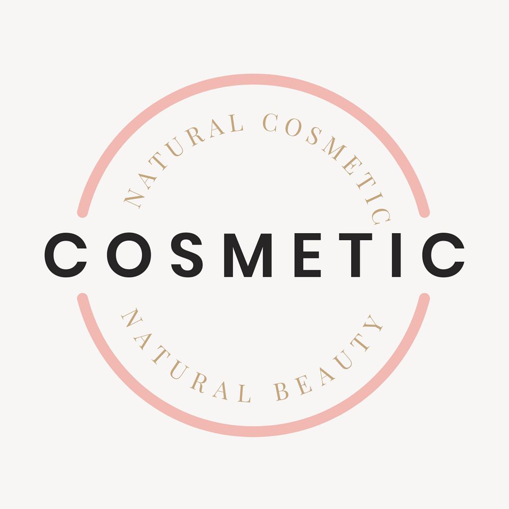 Aesthetic cosmetic logo template, modern editable design