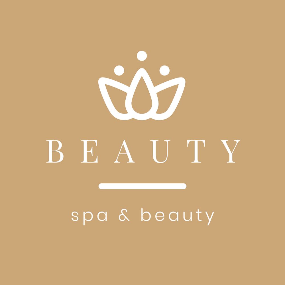 Beauty spa logo template, flower illustration, editable design