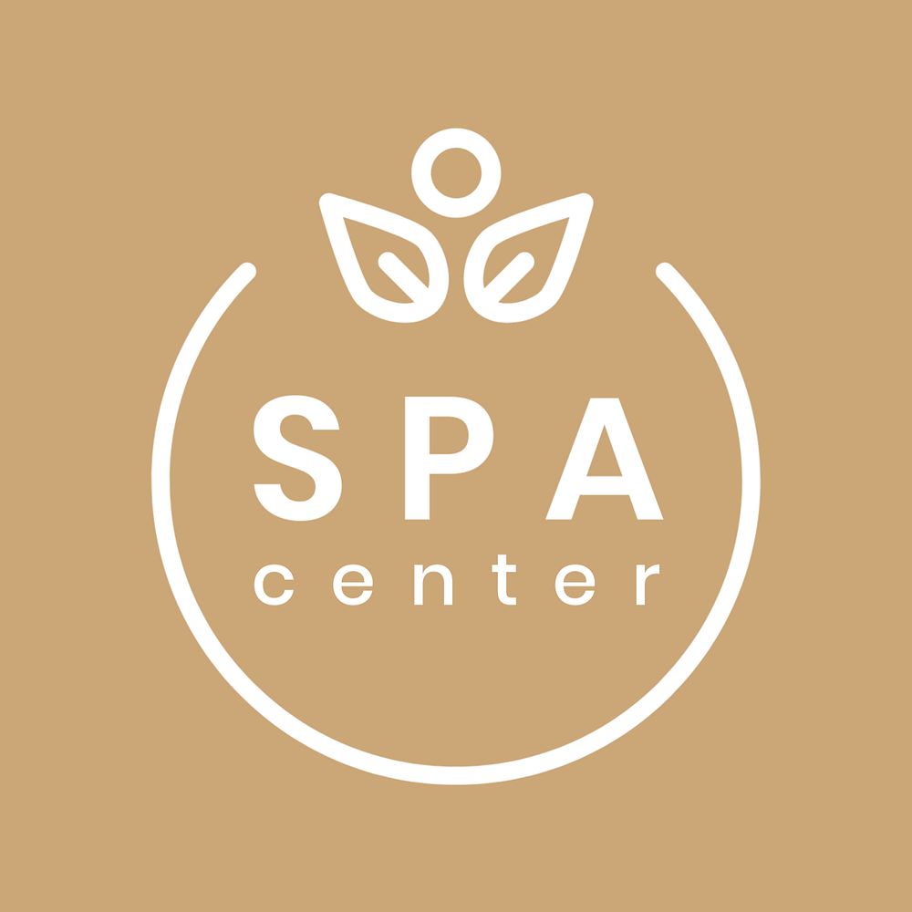 Spa center logo template, editable design