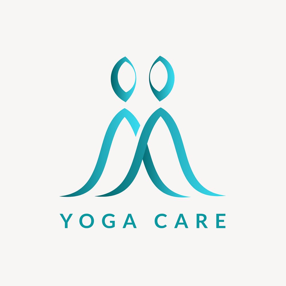 Yoga studio logo template, gradient editable design