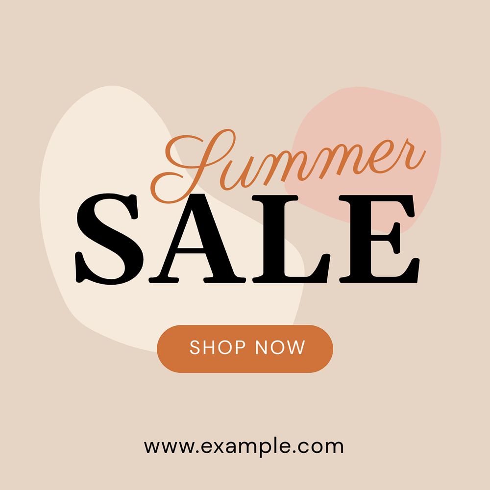 Pastel sale Facebook ad template, cute shopping design 