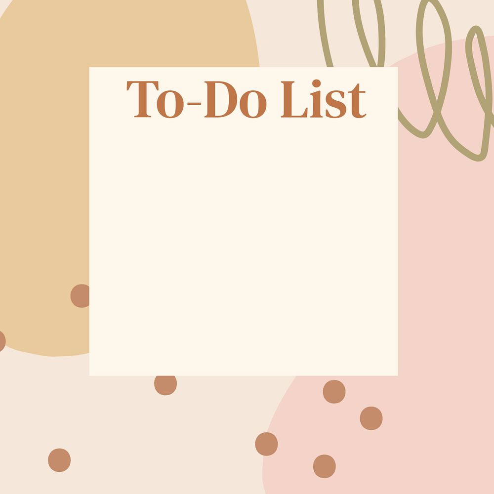To do Instagram post template, editable pastel design