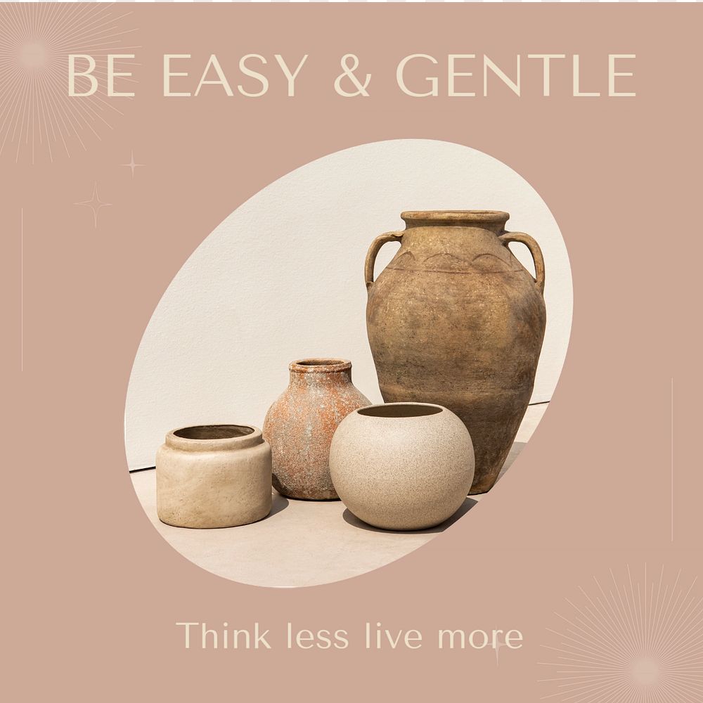 Be gentle Facebook ad template, editable design 