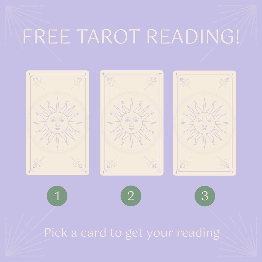 Tarot editable Instagram post template, purple aesthetic