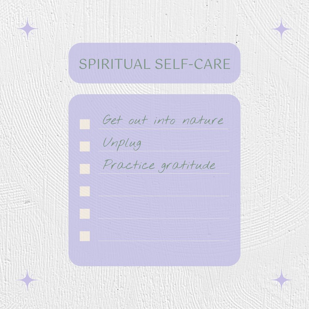 Checklist editable Instagram post template, purple aesthetic