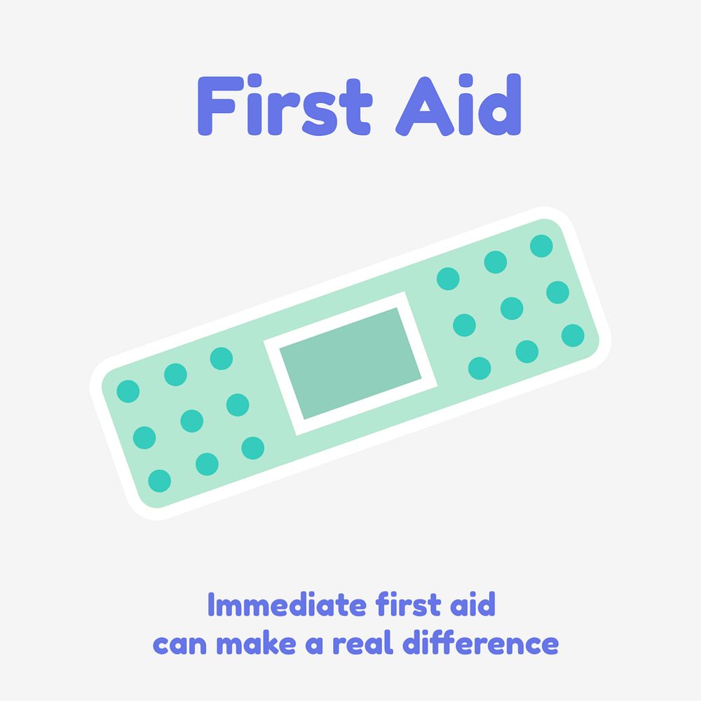 First aid Instagram post template, medical design