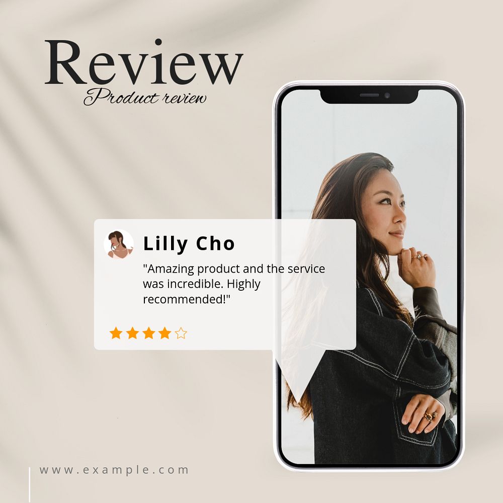 Product review Facebook post template, editable design