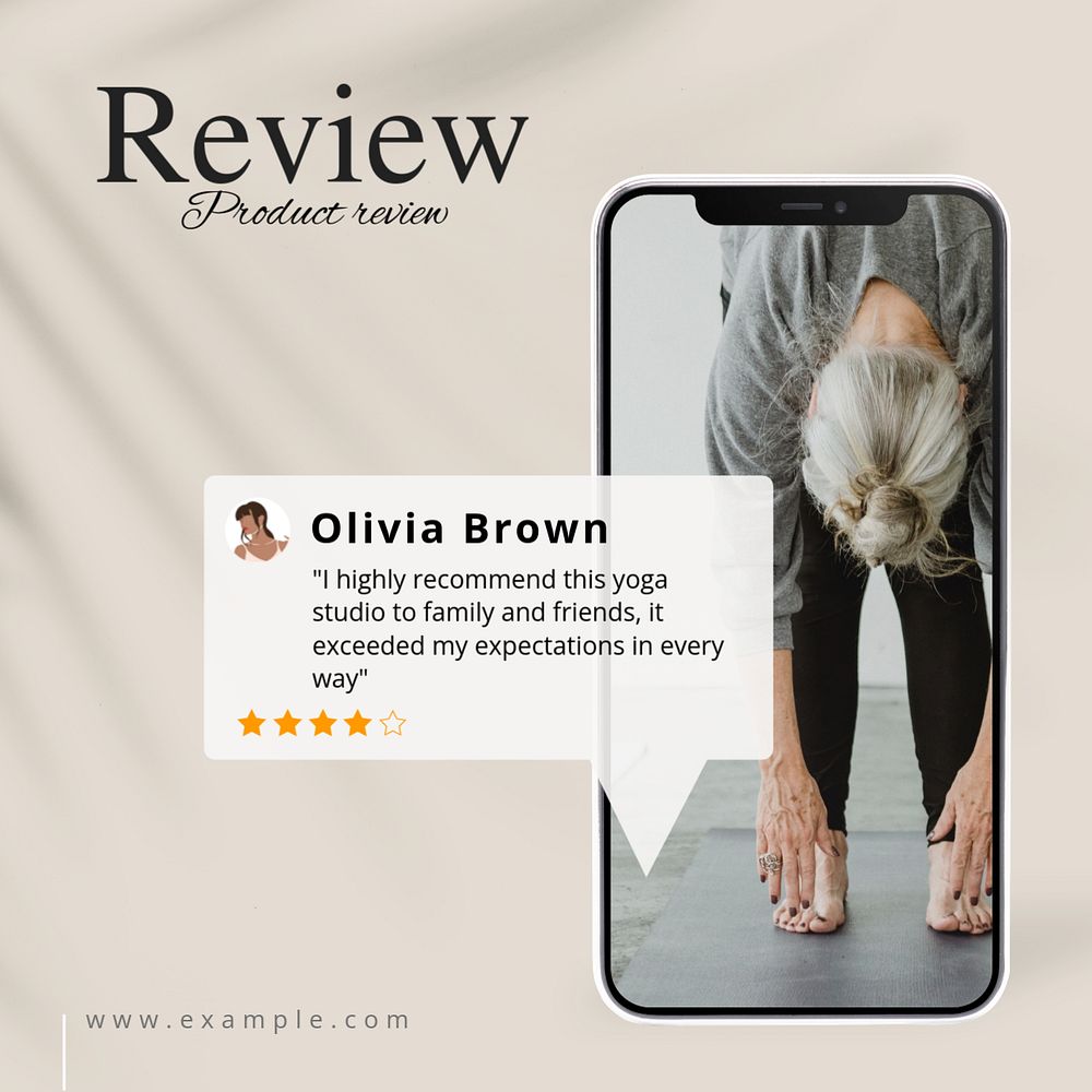 Product review Facebook post template, editable design