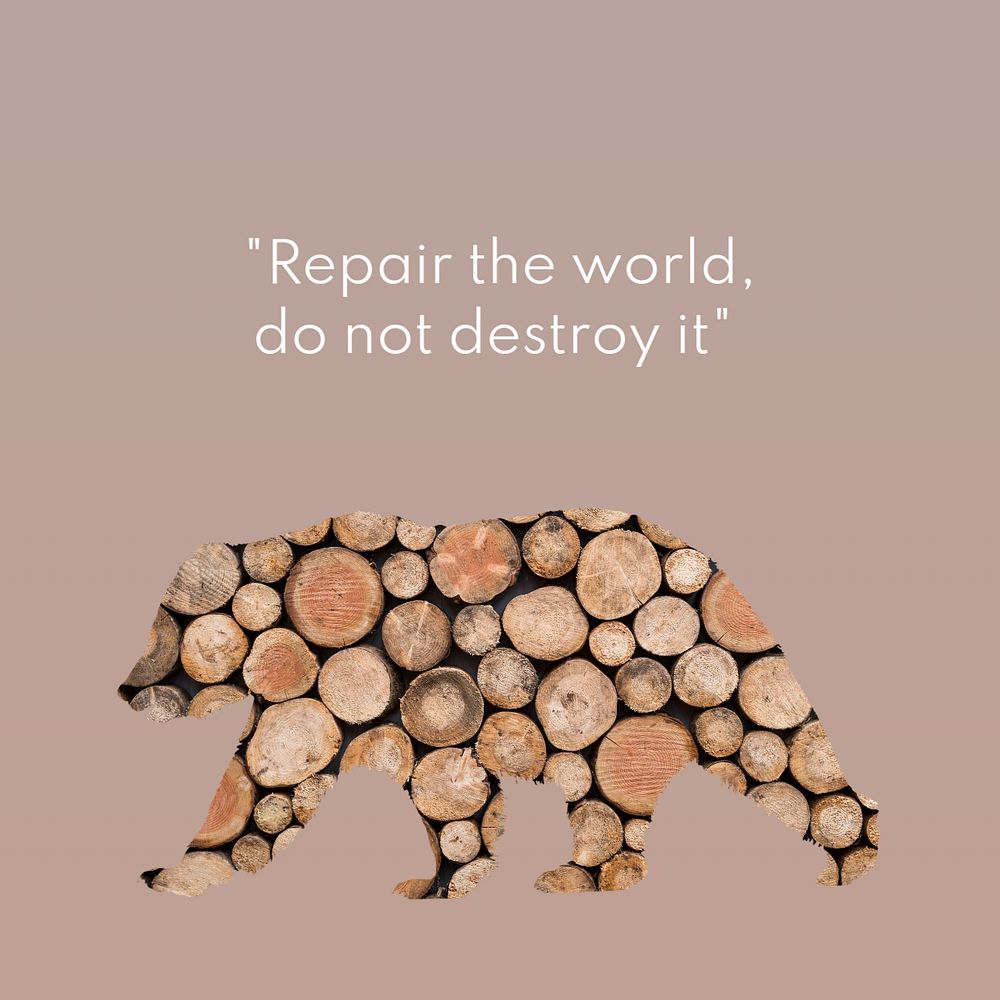 Climate change quote Instagram post template, editable text