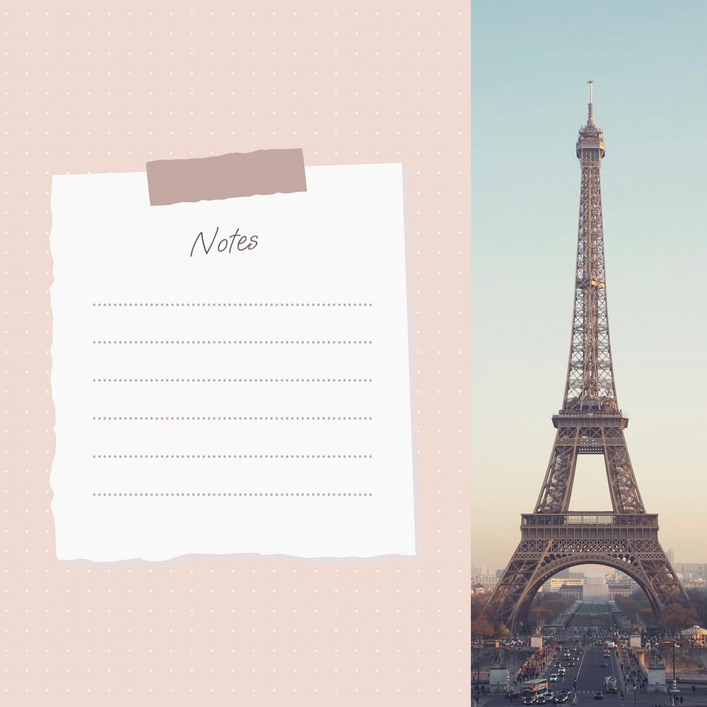 Blank notes Instagram post template, editable design