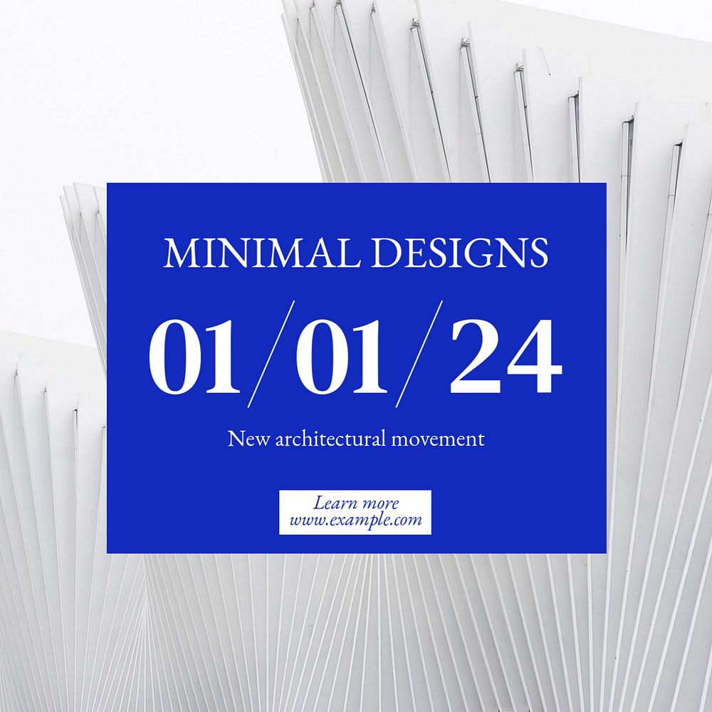 Minimal design Facebook post template, editable design