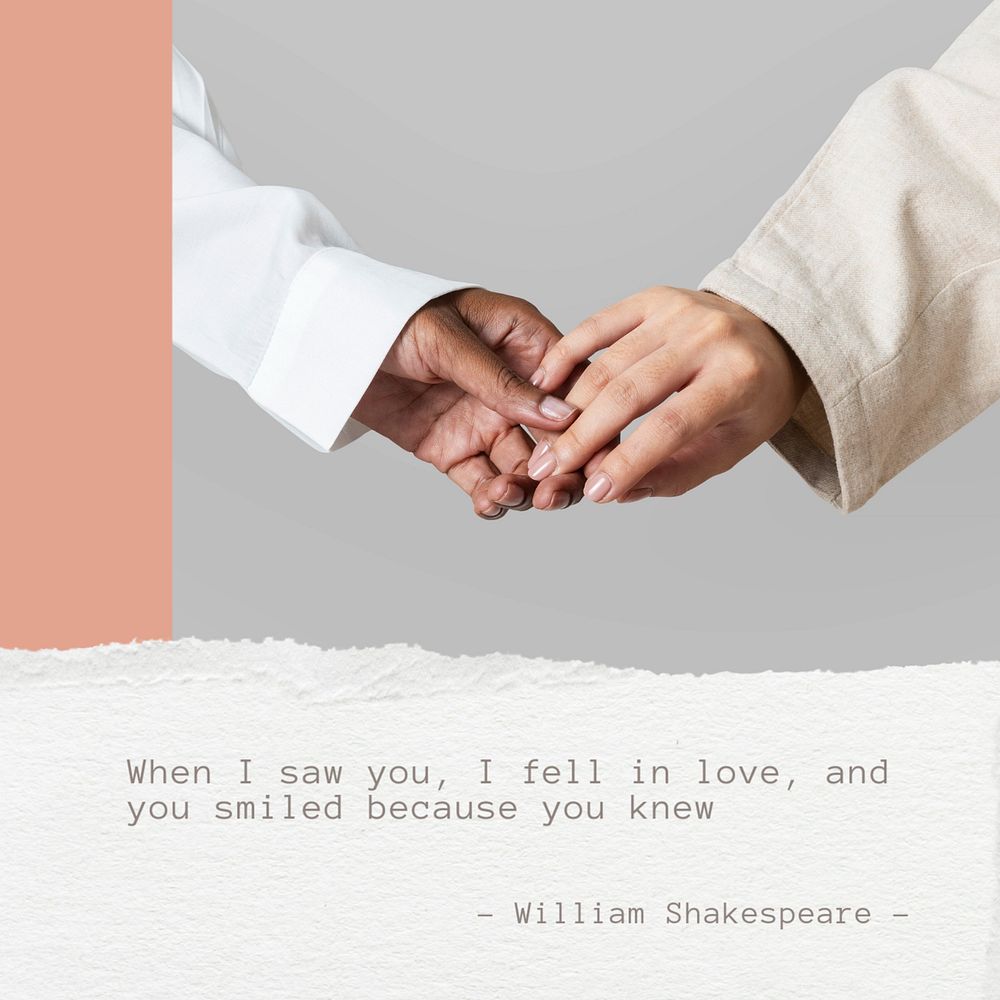 Shakespeare quote Instagram post template, editable text