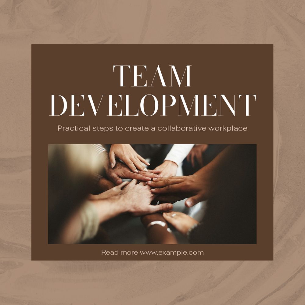 Team development Instagram post template, editable social media design