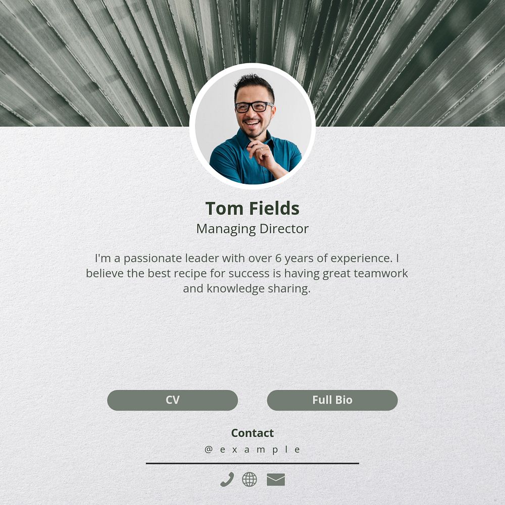 Business profile post template, editable social media design