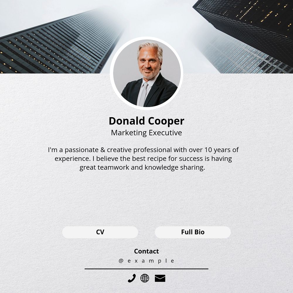 Business profile post template, editable social media design